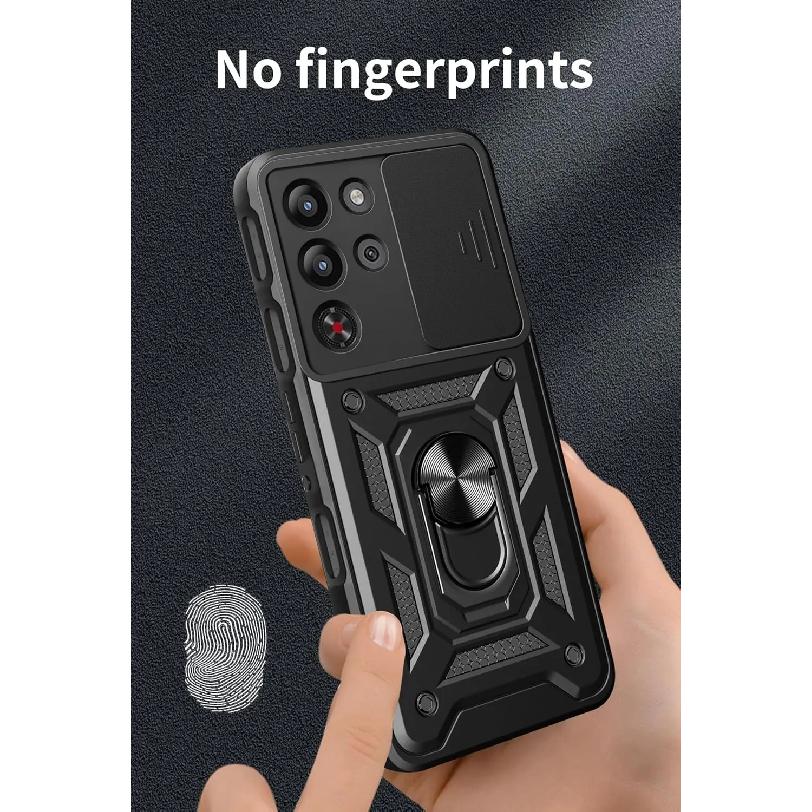 Armor Phone Case For ZTE Red Magic 10S Pro Redmagic 10 Pro 5G Cover Lens Protection Ring Magnetic Stand Holder Coque Fundas Capa