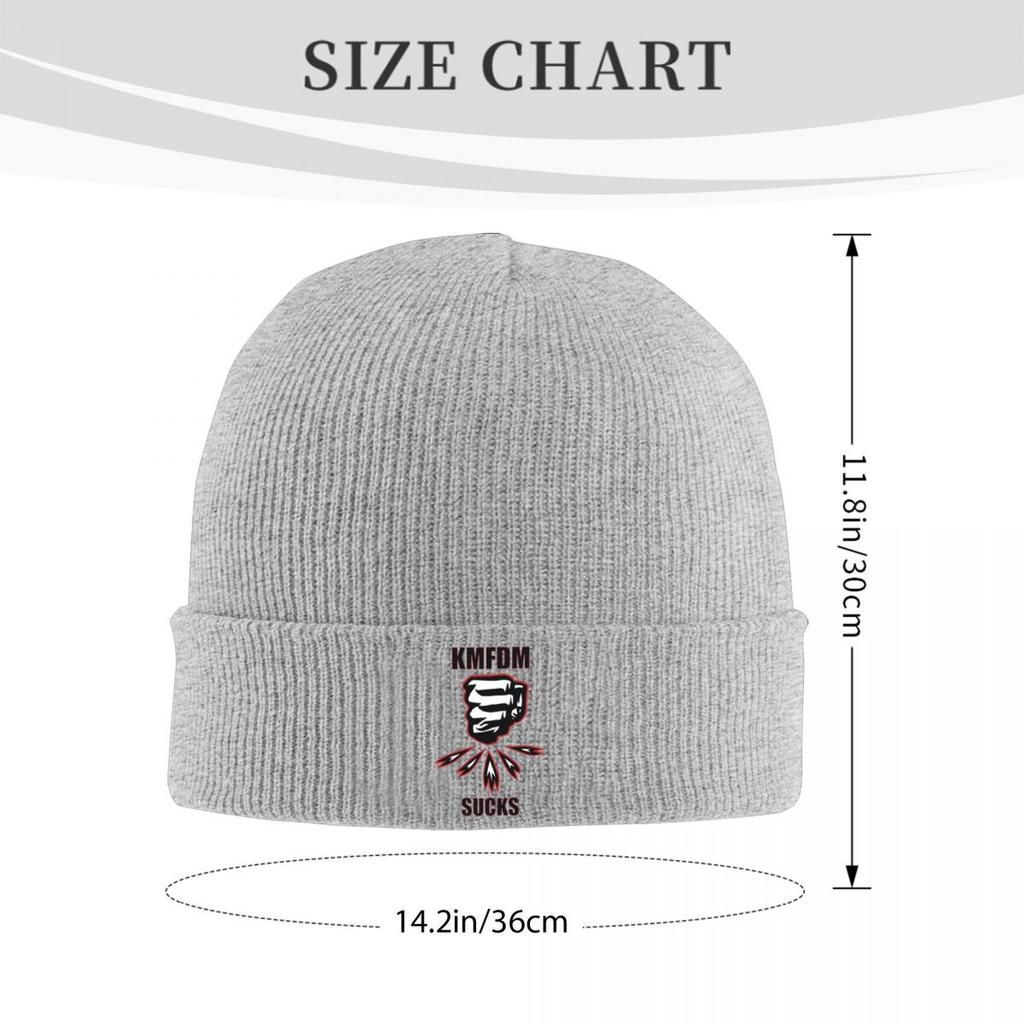 KMFDM Warm Knitted Cap Hip Hop Bonnet Hat Autumn Winter Outdoor Beanies Hats for Men Women Adult