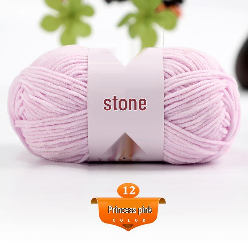 Medium Thick Chenille Yarn for Handmade Crochet Bags & Dolls