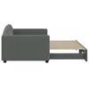 Pull Out Daybed Dark Gray 90 x 200 cm Fabric