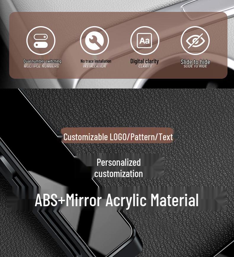 Temporary Parking Plate for GAC Trumpchi M8 GS8 Xiang S7 S9 - Double Number Movable Car Phone Card