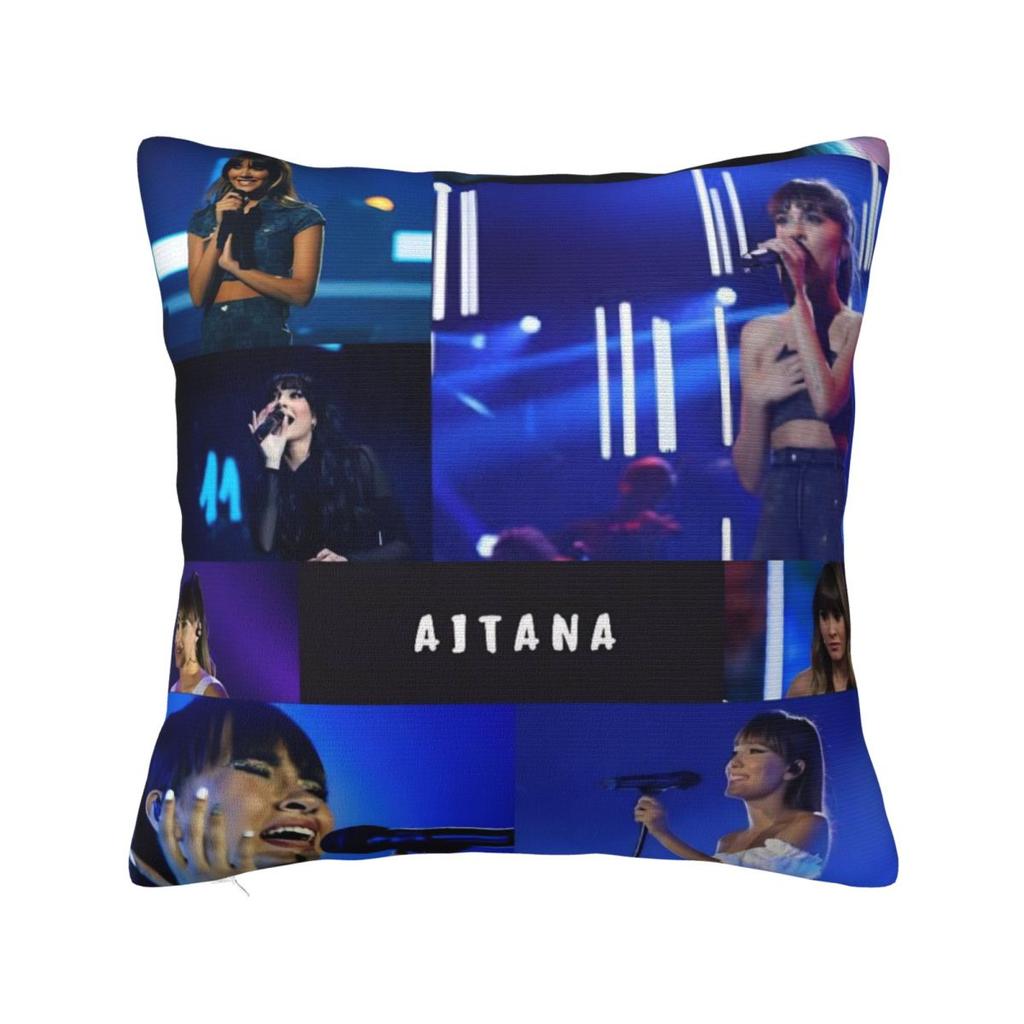 Aitana Spanish Music Singer Photo Pattern Pillow Cover Cushion Cover Square Pillow Case Morden Pillowcases For Living Room Chair