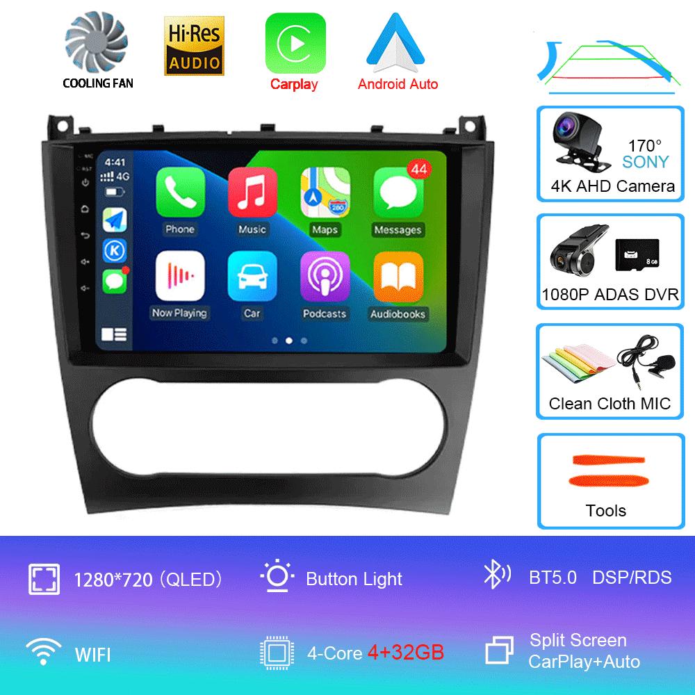 Android 14 Pentru Mercedes Benz W203 W209 C180 C200 C220 C230 2005 - 2009 Player Video Radio Auto Stereo Navigație GPS Carplay AUTO