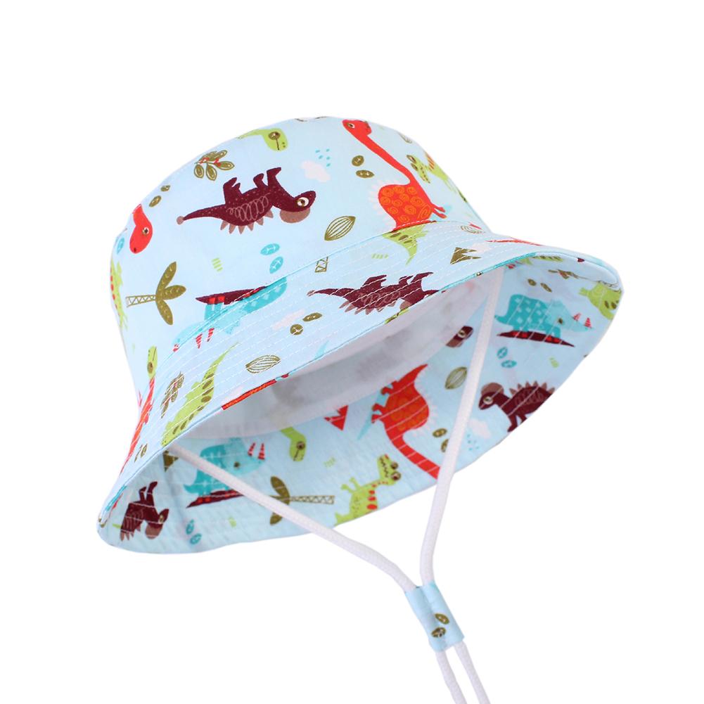 Boy Cute Dinosaur Pattern Summer Sun Protection Fisherman Hat Bucket Hat