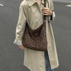 Stylish Leopard Print Tote Bag Women PU Leather Shoulder Crossbody With Zip Structured Design