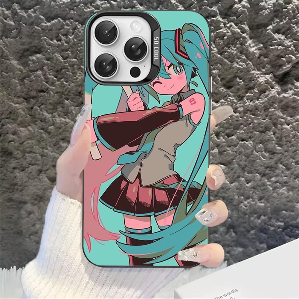 Cartoon Kawaii H-Hatsune Cute M-Miku Phone Case For IPhone 16 15 14 13 12 11 Pro Max X XR XSMAX 8 7 Matte Shockproof Back Cover