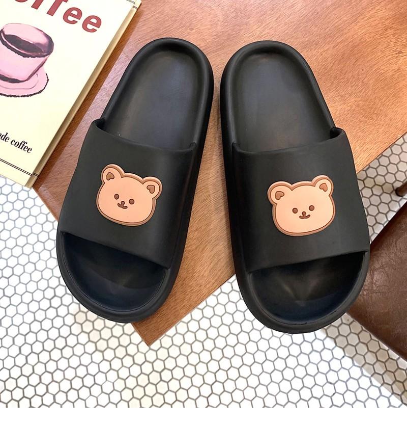 Frauen Männer Sommer Hausschuhe Sandalen Strand Slides Flip-Flops Cartoon Bär Dicken Sohlen Jungen Mädchen Unisex Badezimmer Schuhe