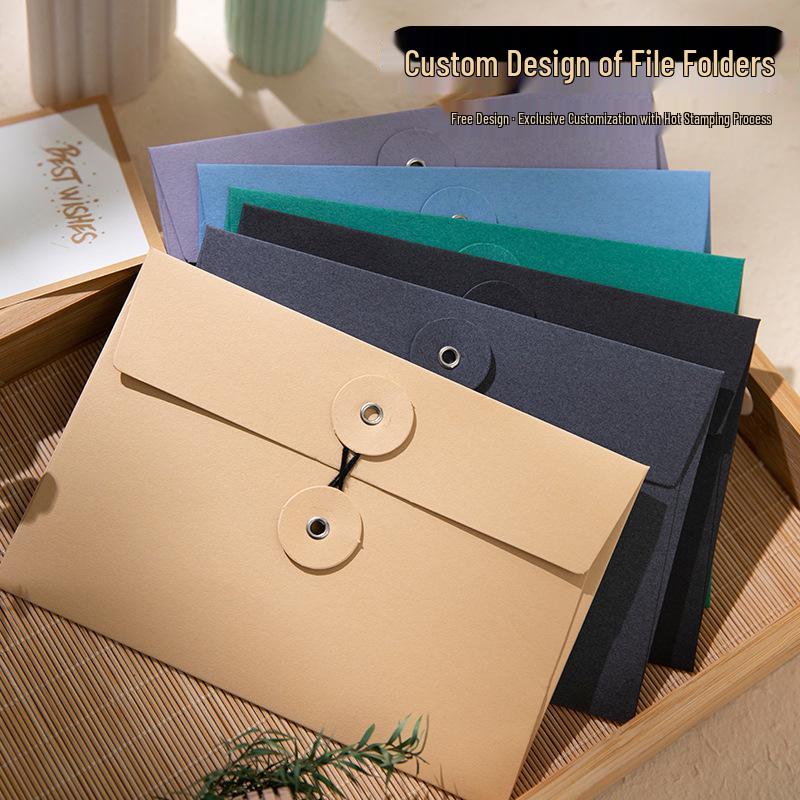 Multi-Size Thickened Colored Paper Envelope & Document Storage Bag