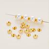 50Pcs 3/4mm 14/18K Gold Color Plated Copper Beads Caps Spacer Beads for DIY Necklace Bracelets Jewelry Making Accessories