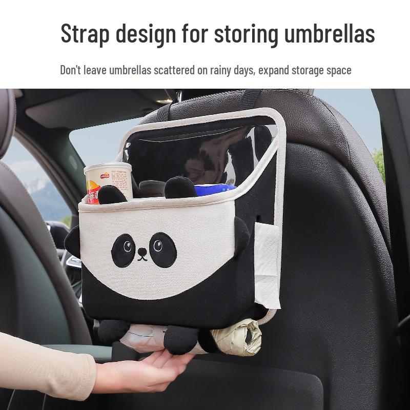 Cartoon Car Seat Back Organizer: Multifunctional Storage Container