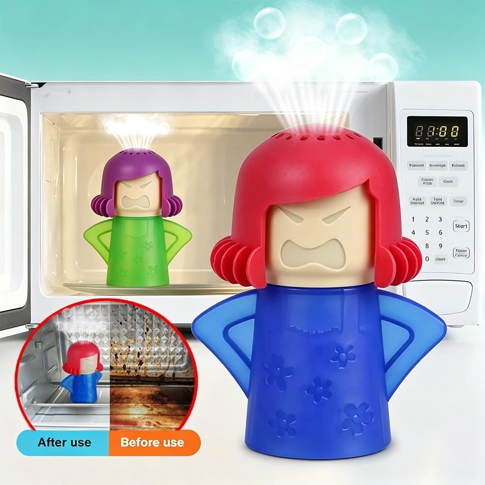 1-1pc Angry Mama Oven Steam Microwave Refrigerator Easily Remover Oil Dirt Fridge Deodorizer Kitchen Useful Cleaning Tools