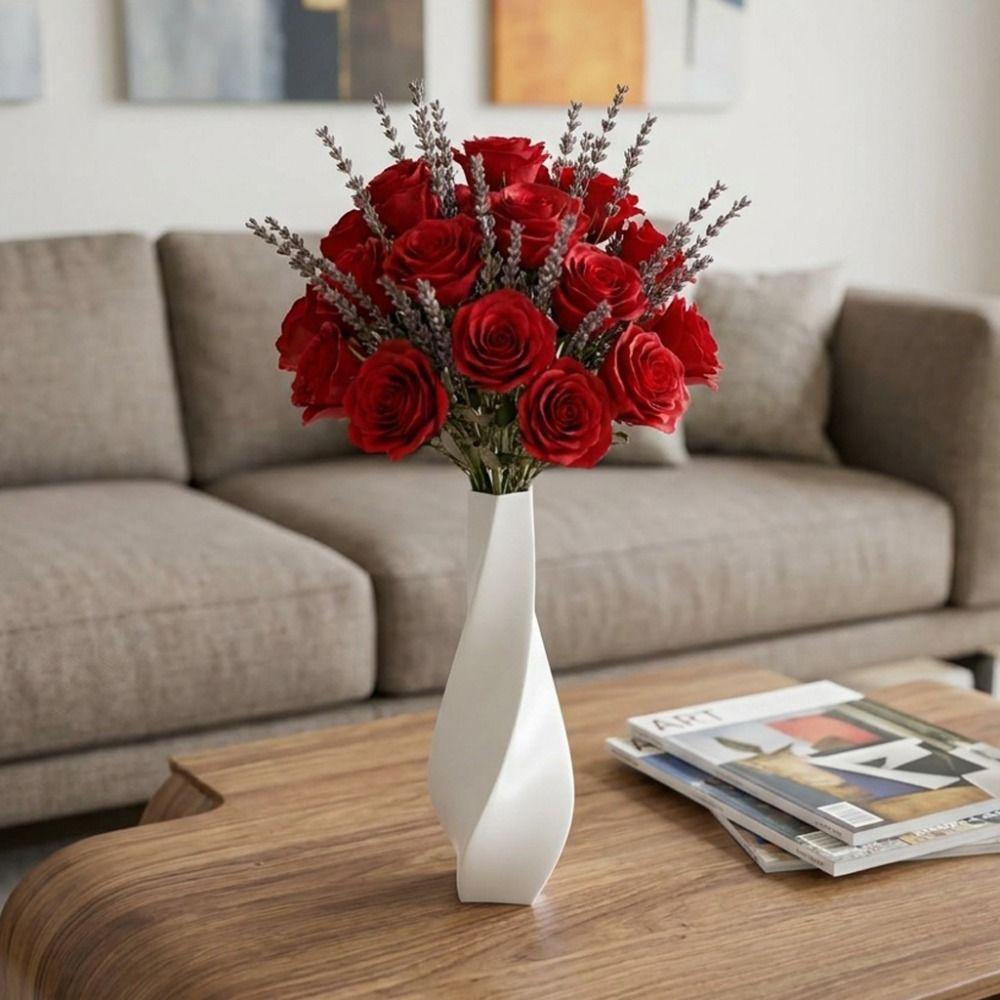 Flower Arrangement 3D Printed Flower Vases Twisted Design Plant Pot  Office Tabletop Ornaments