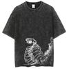 Anime Attack on Titan Eren Jaeger Printed Tshirt Mens and Womens Washed Tshirt High Quality Vintage Cotton Tshirt Top