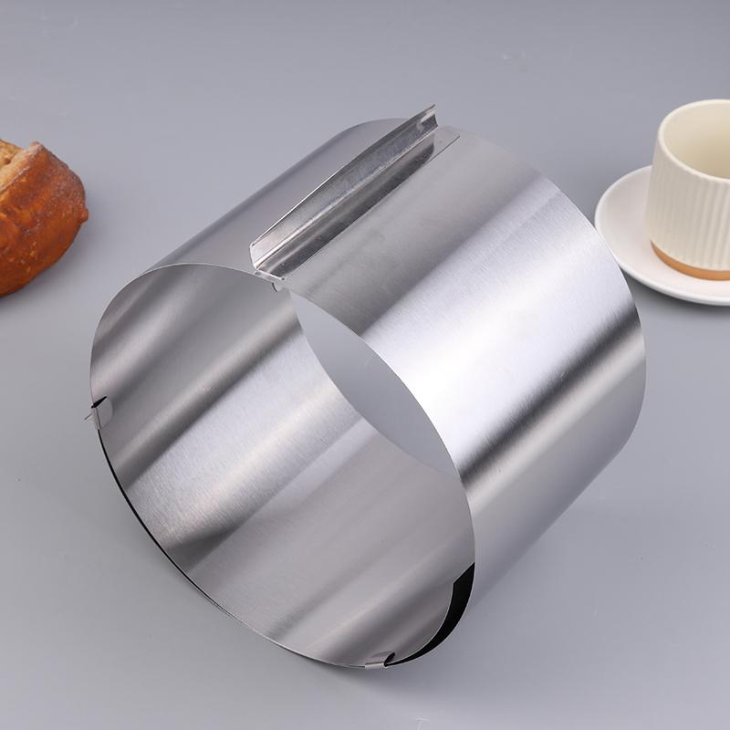 430 Stainless Steel Height 15Cm Retractable Mousse Ring Circle Mold Rustproof Adjustable With Scale Cake Rings For Baking
