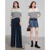 Women's Striped Sailor Collar Knit Top
