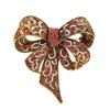 Rhinestone High -End Bow Brooch Fashion Retro Corsage Winter Clothing Accessories Women