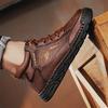 39-48 Spring/fall Mens Hip-top Leather Boots Men Boots  Leather Casual Leather Shoes Men Ankle Boots