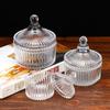 Transparent Glass Jar Yurt Food Roman Jar with Lid Handmade DIY Candle Holder Candy Storage Jars Home Decor Bottles Jars Boxes