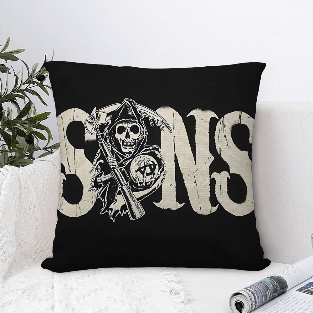 TV Sons Of A-Anarchy Kissenbezug Sofa Dekorative Wohnkultur Doppelseitiger Druck Plüsch Quadratische Überwurf-Kissenbezüge Kissen Deko Abdeckung