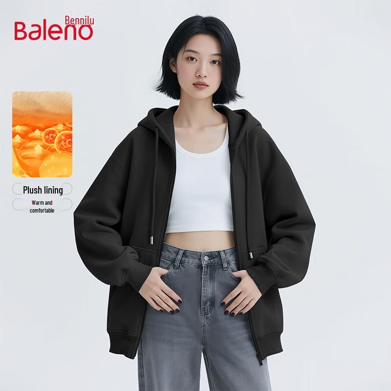 Baleno Kapuzenpullover mit durchgehendem Reißverschluss für Damen