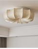 French Mid-Century Wabi-Sabi Ceiling Light: Retro South Seas Fabric Print for Bedroom & Study