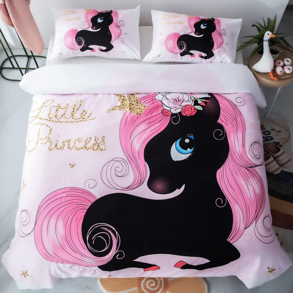 Cartoon Unicorn Bedding Three-Piece Quilt Cover Walmart Exclusive