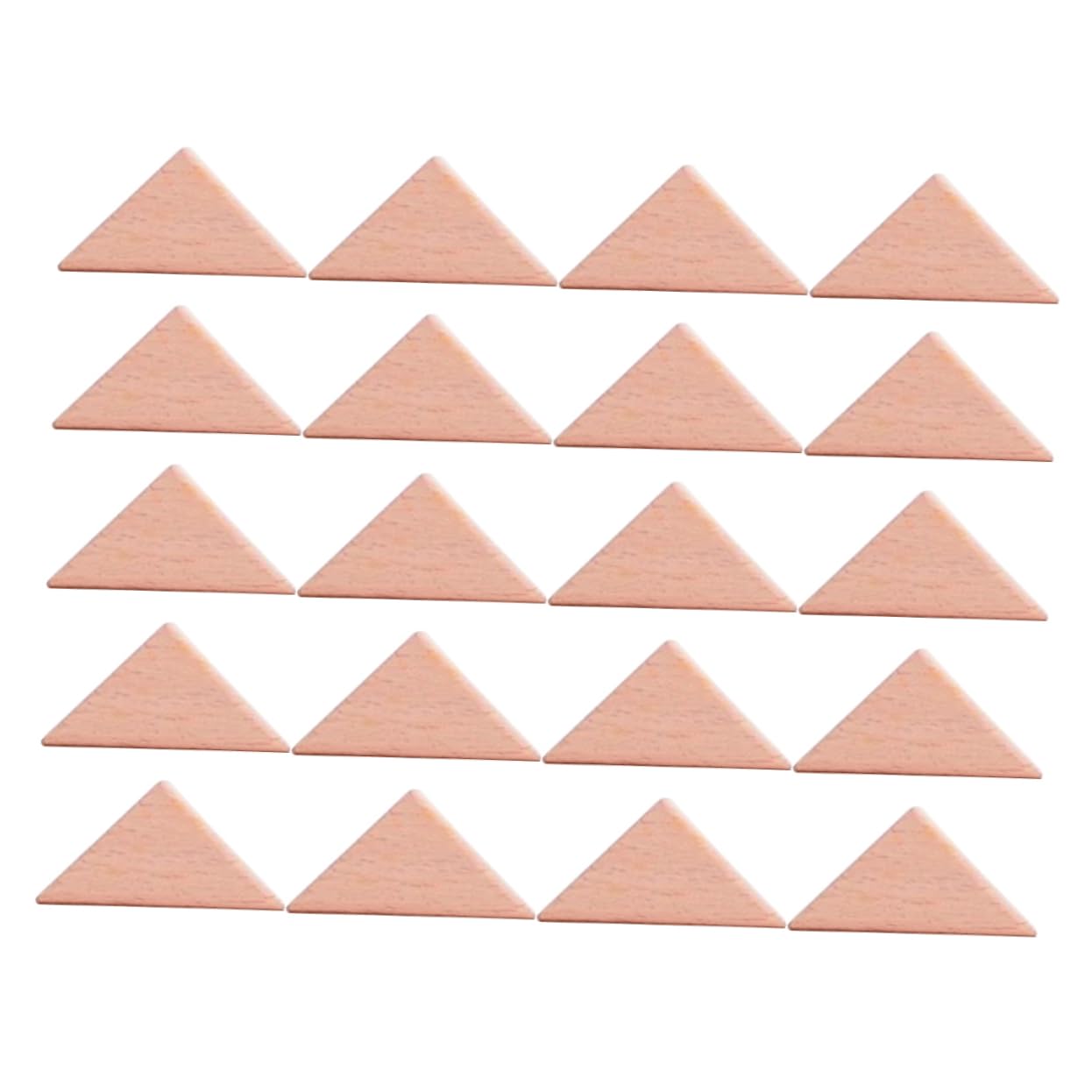 

EXCEART Geometric Building Blocks, Large Triangle, Set of 20, Solid Beech, 5.7 x 3 x 2.8 cm, Develops Children s Creativity, Shape Recognition, and