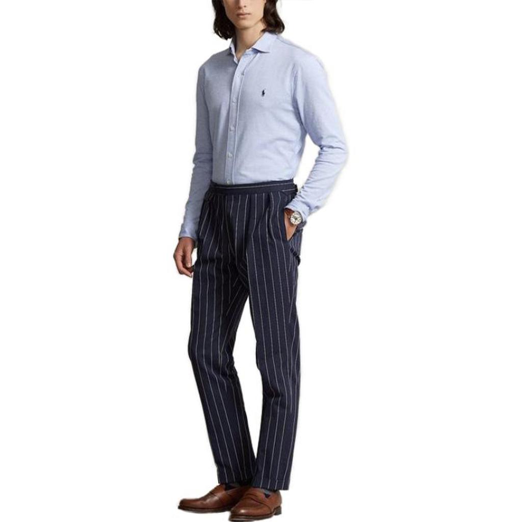 Polo Ralph Lauren Polo Dot Logo Embroidered Button-Down Shirt Men shirts Blue MNPOWOV16822804-400