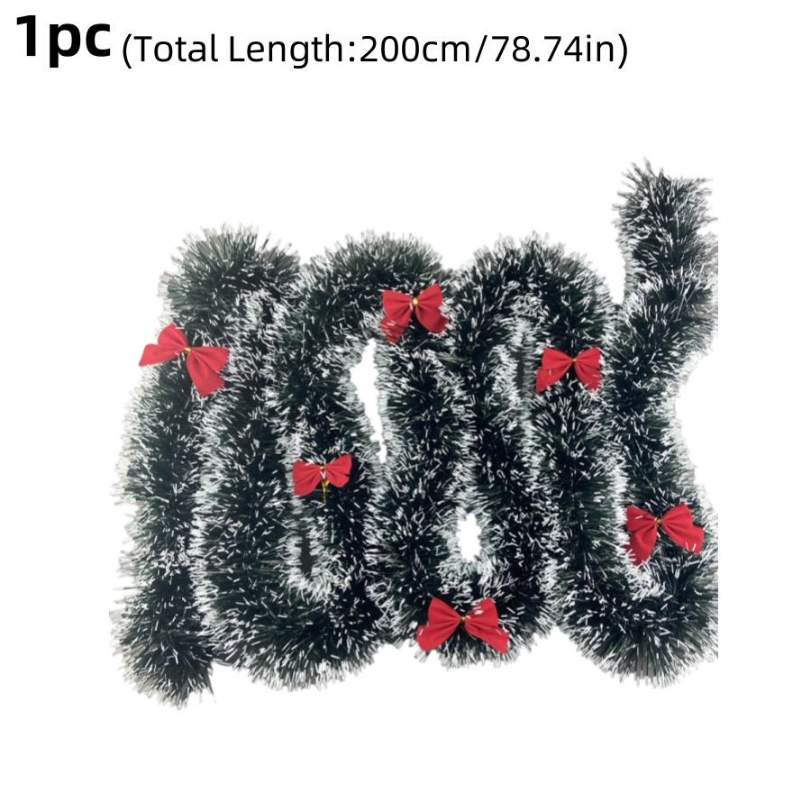 

1/2 шт. Рождественская гирлянда из снежинок, украшение для дома, магазина, вечеринки, зеленые помпоны, красный бант, потолочное украшение, подвеска, венок своими руками