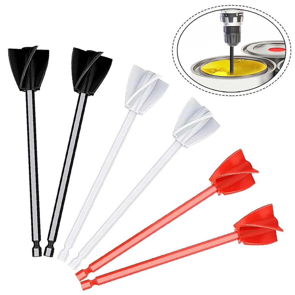 2/6/8Pcs Epoxy Resin Mixer Stirring Rod 38 Inch Paint Mixer Electric Drill Attachment ABS Plastic Paint Mixing Propeller Rod