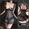 Sexy underwear, sexy mesh lace, hollowed-out suspender skirt, creamy backless, pure desire tulle abstinence skirt