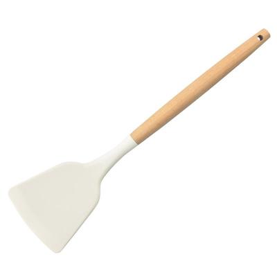 Handle Kitchen Spatula Ladle Beaters With Wooden Multifunction Silicone White Kitchenware Cooking Tool Home Living Utensils Set Cooking Tools  Jewelry