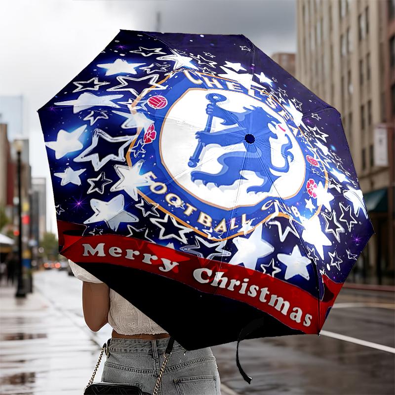 Football Club Emblem lion Umbrella 8-Frame for Travel, camping, Casual Lightweight Portable Umbrella, Essential for every family Holidays Gift