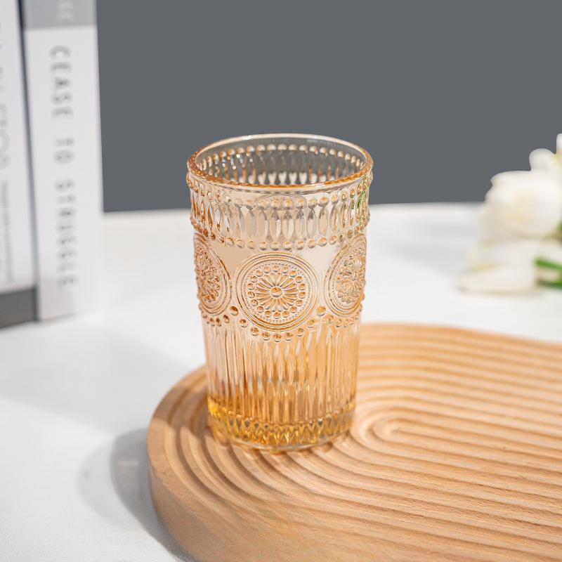 Sunflower Glass Breakfast Milk Coffee Beer Tea Water Cup Multi Functional Transparent Glass Cup Tooth Mug Lover Cuper Gift 1pcs