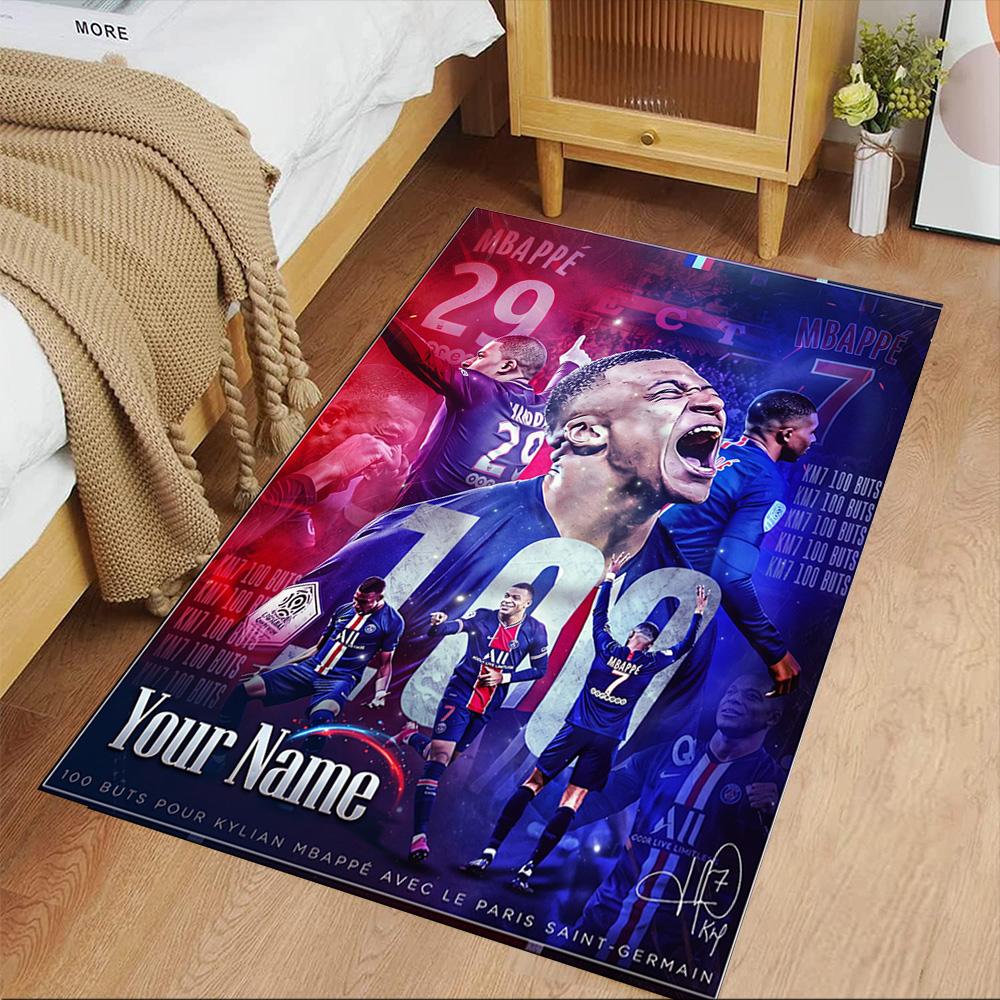 Mbappé Personalized Text Carpet Suitable for Entryway Balcony Bedrooms Hallway Antislip Carpet Decorate Offices Perfect Birthday/Christmas Gift Idea