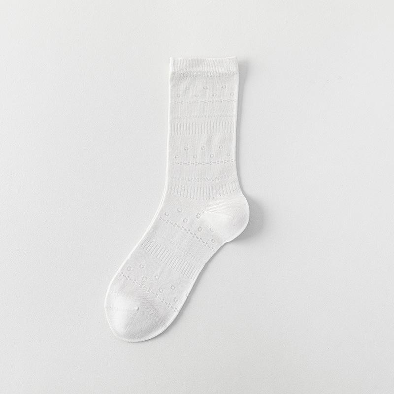 Silk Stockings for Children, Mid-length, Summer/autumn Lightweight Mesh Breathable Open Toe Girls' Long Cotton Socks, Pile Socks, Long Stockings
