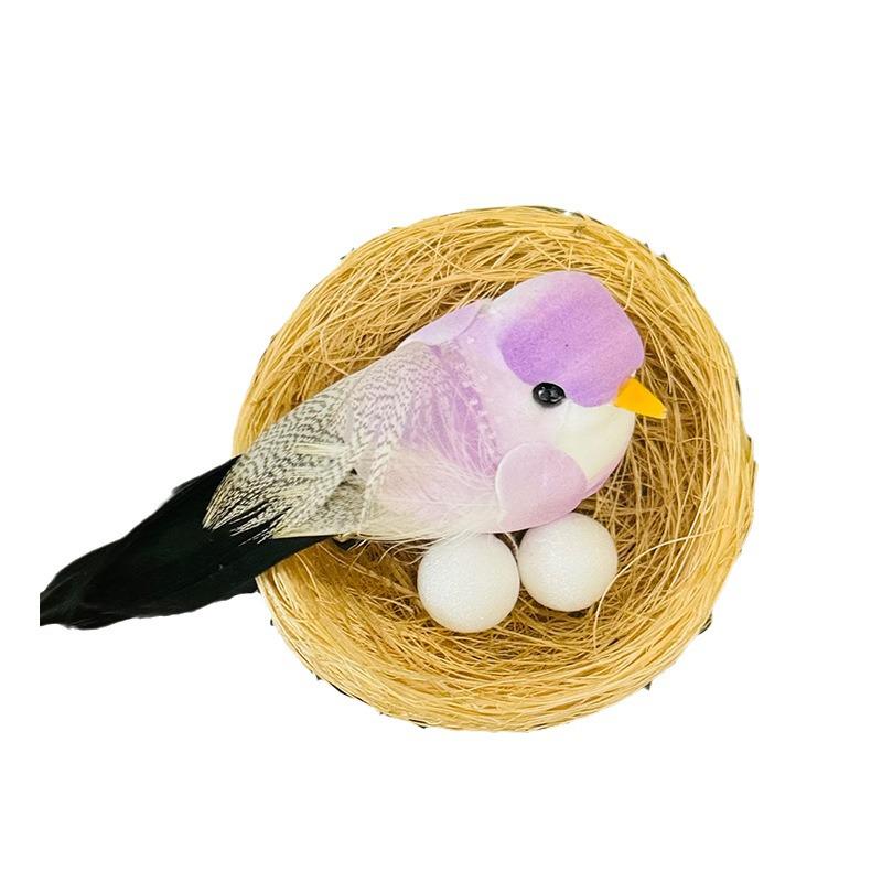 Decorative Bird Nest and Branch Ornament for Balcony and Garden Walls