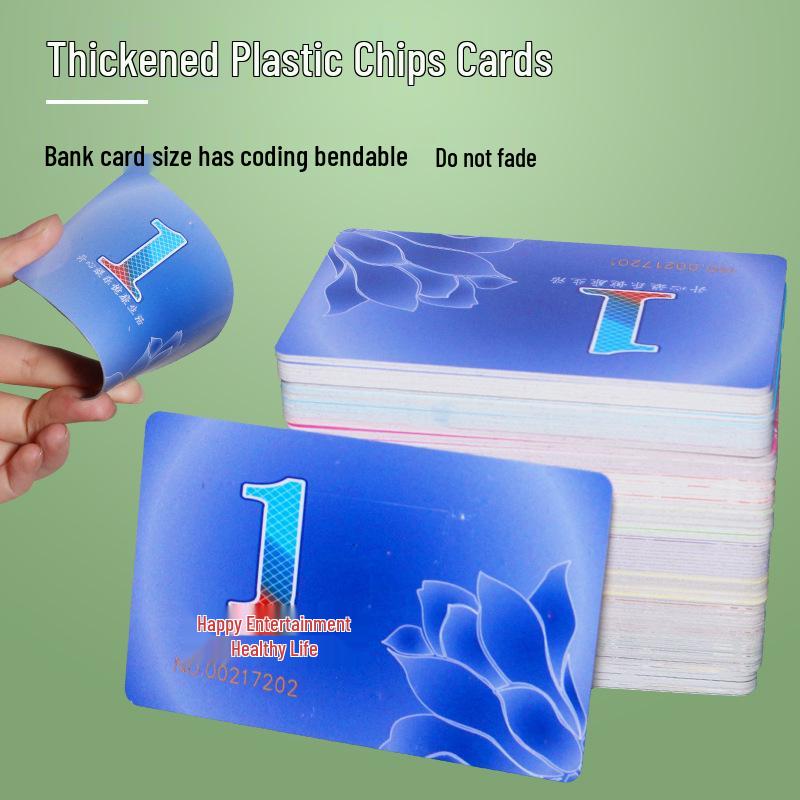 Chip Coin Card: Waterproof PVC Casino & Mahjong Voucher Chip