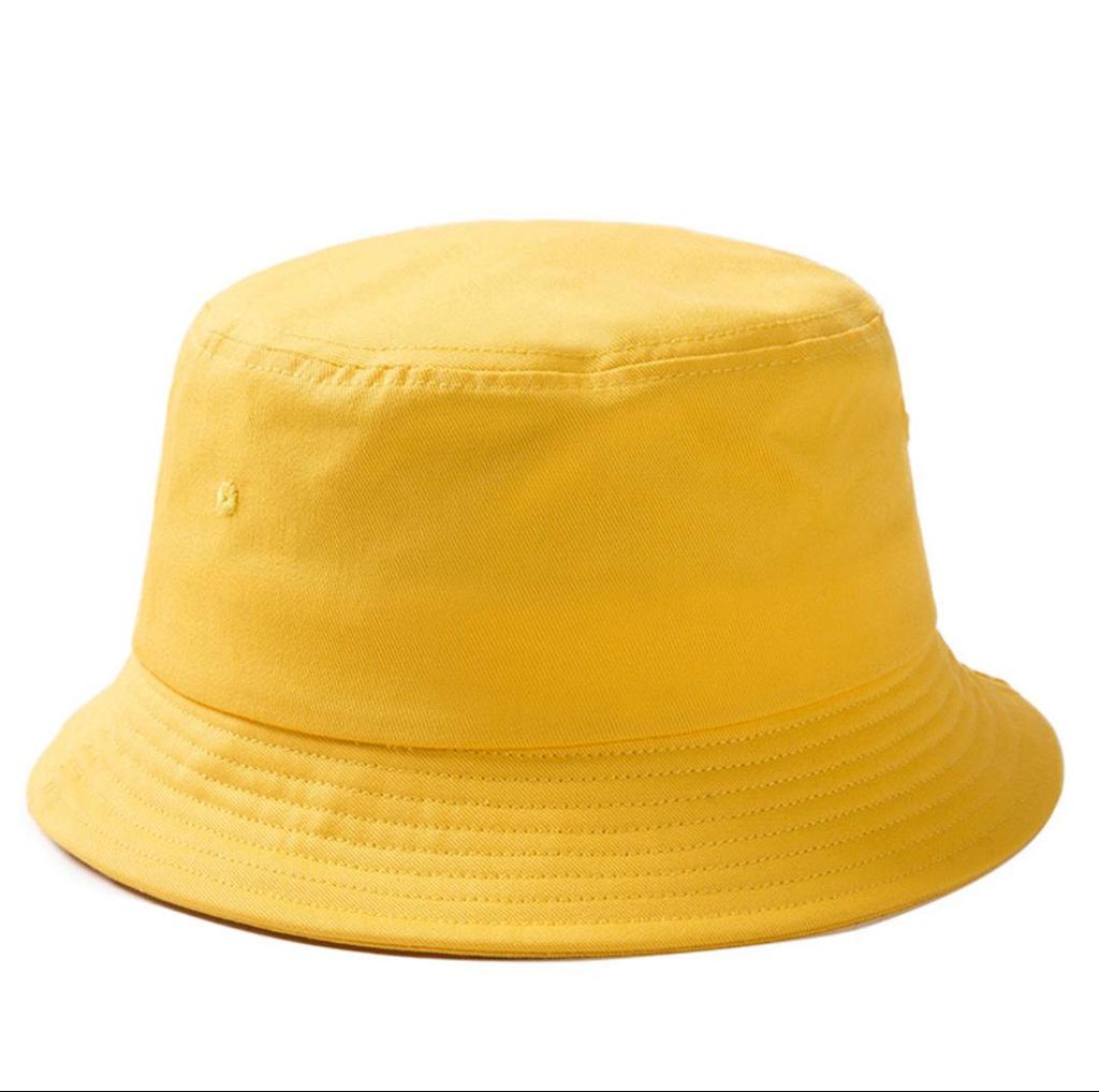Custom Logo Pure Cotton Bucket Hat - Solid Color, Sun Protection for Outdoor Travel