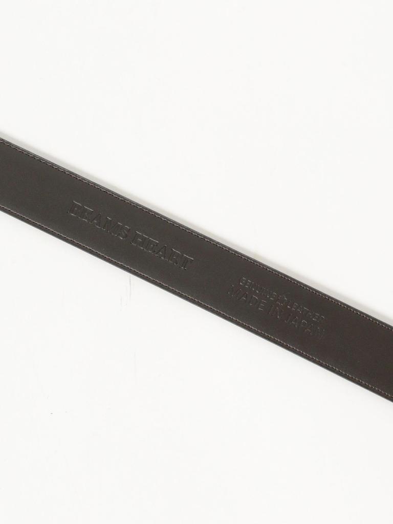 [BEAMS HART] Leather Belt, Crocodile Stamp Leather Belt, Men's, BLACK -