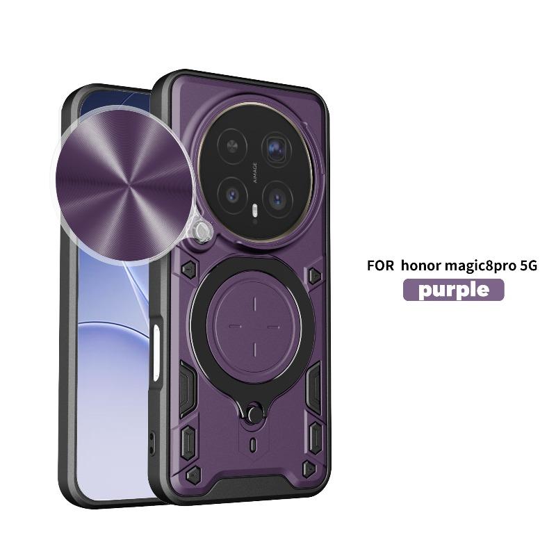 Slide Cover for Huawei Honor Magic 8 Pro Case Magneitc Ring Stand Holder Shockproof Camera Protection Shell for Honor Magic8 Pro