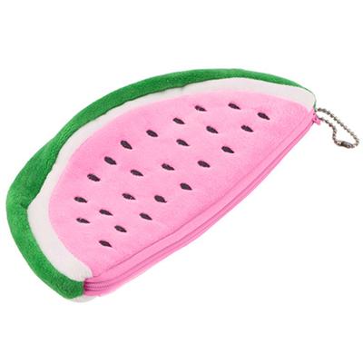 Watermelon Plush Key Coin Wallet Purse Cosmetic Makeup Pouch Phone Pencil Pen Bag