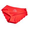 Ladies Sexy Solid Color  Ice Silk Seamless Wave Low-rise Panties
