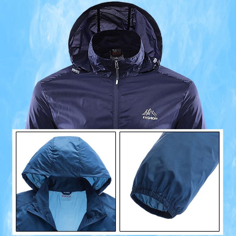 Modna odzież przeciwsłoneczna męska letnia codzienna outdoorowa kurtka z kapturem odzież przeciwsłoneczna outdoorowa odzież szybkoschnąca