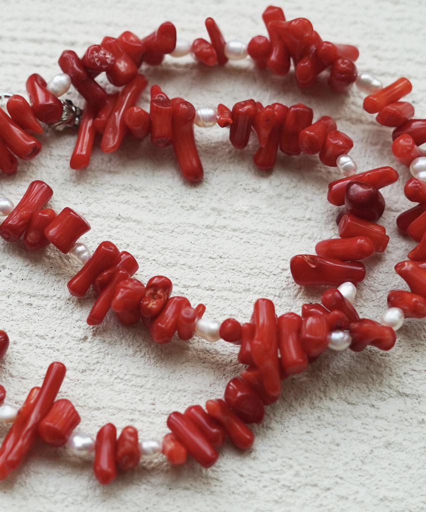 Rubati Red Coral Choker Necklace