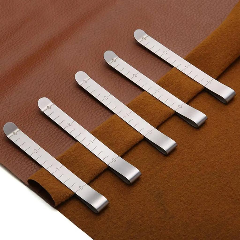 2pcs Sewing Fixed Ruler Stainless Steel Measurement Sewing Ruler Fabric Clip Metal Sewing Curly Edge Clip Sewing Clip