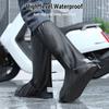 1 Pair Rain Shoe Covers PVC Foldable Water Resisting High Tube Rain Boot Covers for Cycling Skiing Fishing Climbing