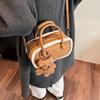 Vintage Plush Bag Bag Women'S Tide Deerskin Velvet Bowling Bag Crossbody Small Square Bag