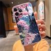 Japanese Landscape Cherry Flower Phone Case For iPhone 17 Pro Max 17 Air 16 15 14 13 Pro Max 15 16 Pro 15Plus