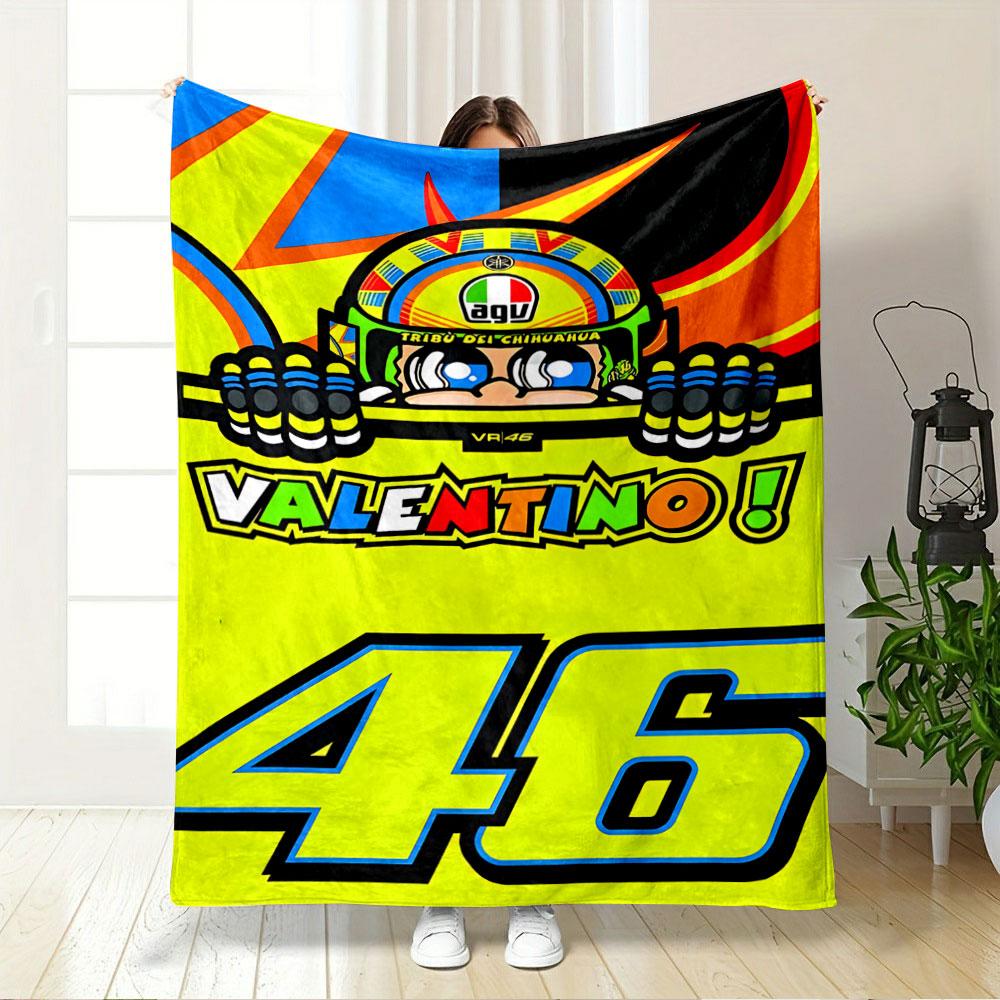 Colorful Racing Helmet Design Blanket for all seasons blanket lunch break throw gift